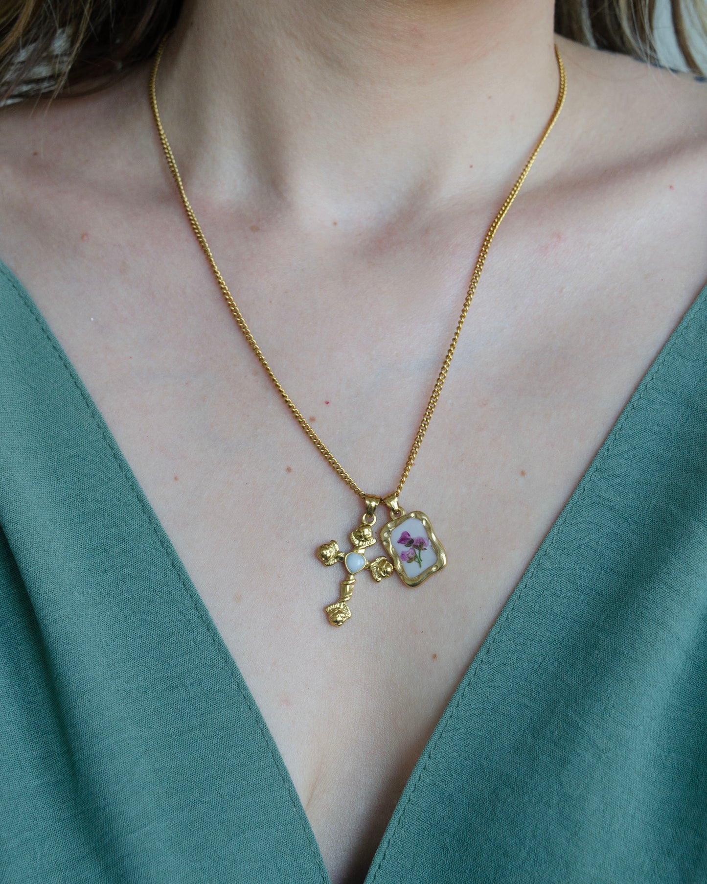 Ciondolo Fiori su tela