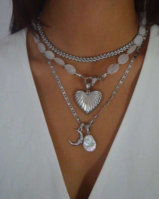 Collier Quarzo bianco