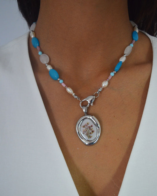 Ciondolo Big Blossom Silver