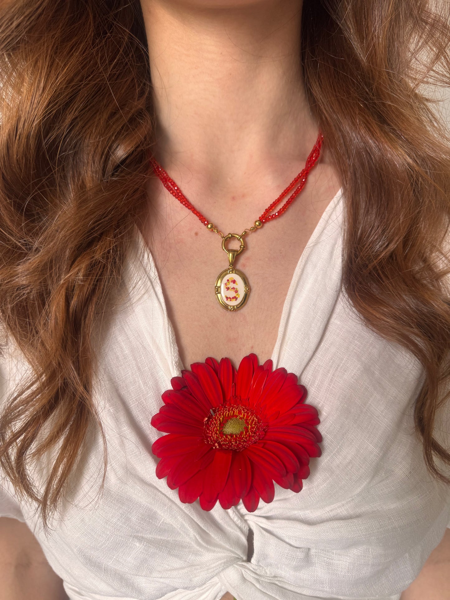 Ciondolo Flower Letter