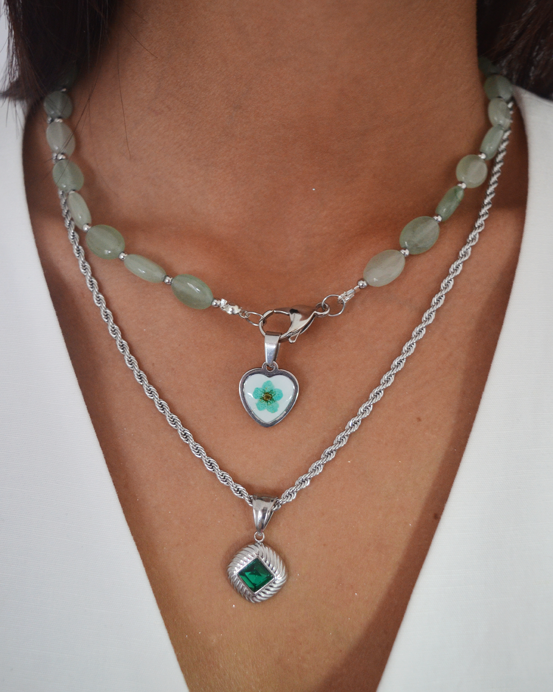 Collier Avventurina verde